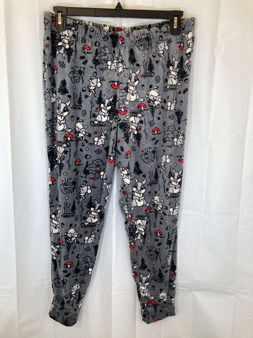 Disney Thumper 3pc Pajamas Sz L 12/14 Top Pants Socks Gray Cream New w/o Tags - Picture 3 of 10